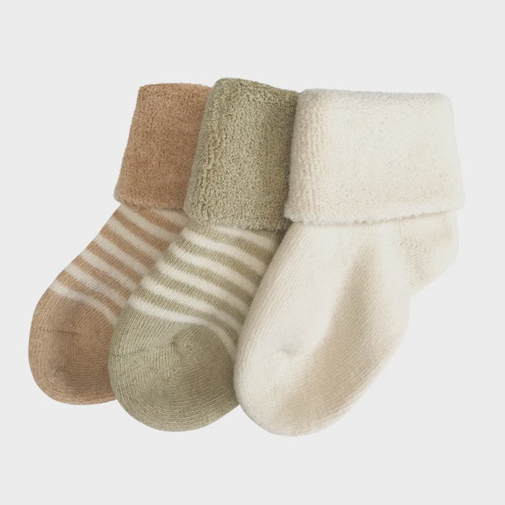 3 Pack Terry Socks 0-6 Months