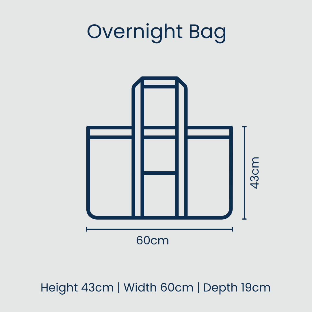 Green Blue Stripe Overnight Bag