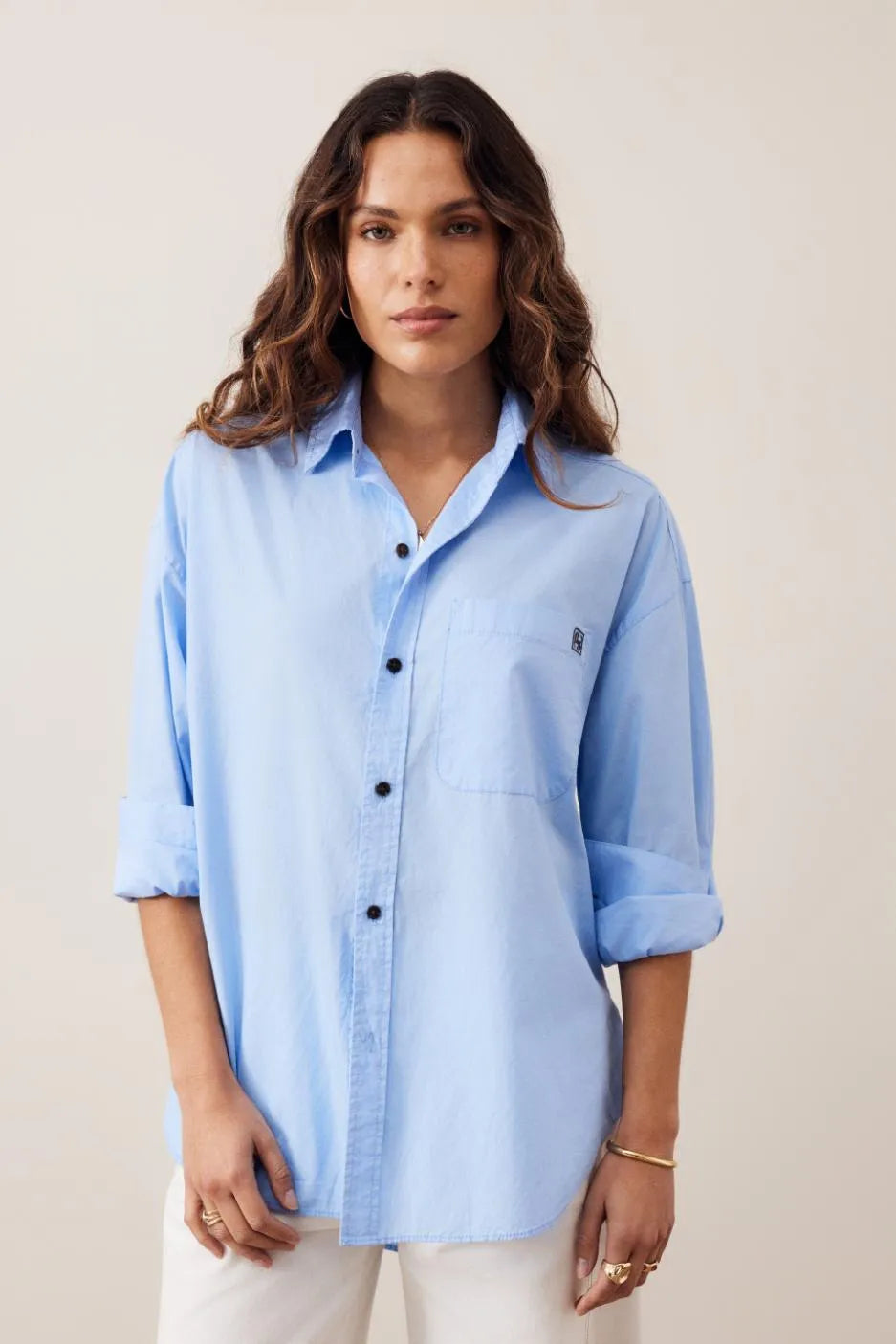 Peta Oversize Shirt Sky Blue