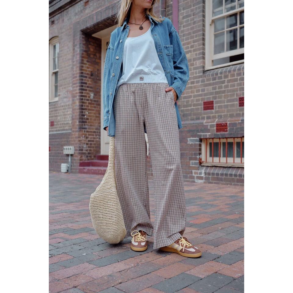 The Lounge Pant Toffee Check - Gateway Gifts