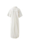 Ava Short Sleeve Midi Dress / Fresh Ecru Twill