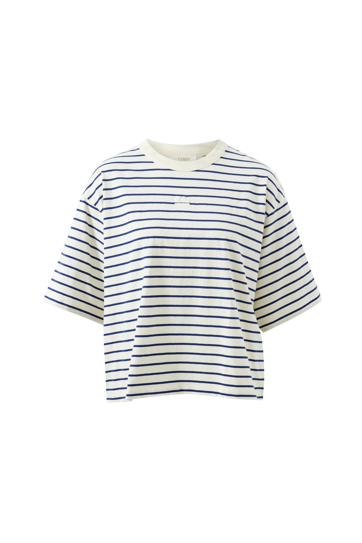 Phoebe Premium Tee Milk/Prussian Blue - Gateway Gifts