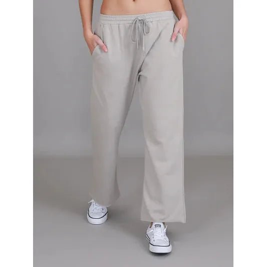 Flinders Wide Leg Seat Jogger - Angora