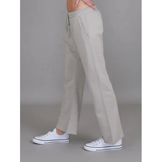 Flinders Wide Leg Seat Jogger - Angora