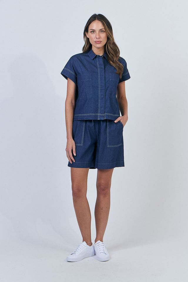 Chambray Shorts