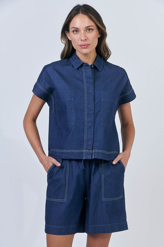 Chambray Shorts