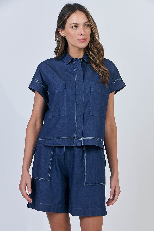 Chambray Shorts