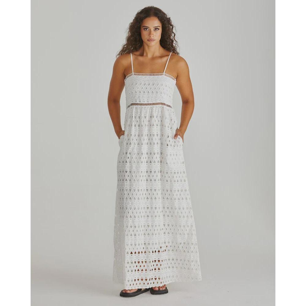 Kali Broderie Dress White - Gateway Gifts