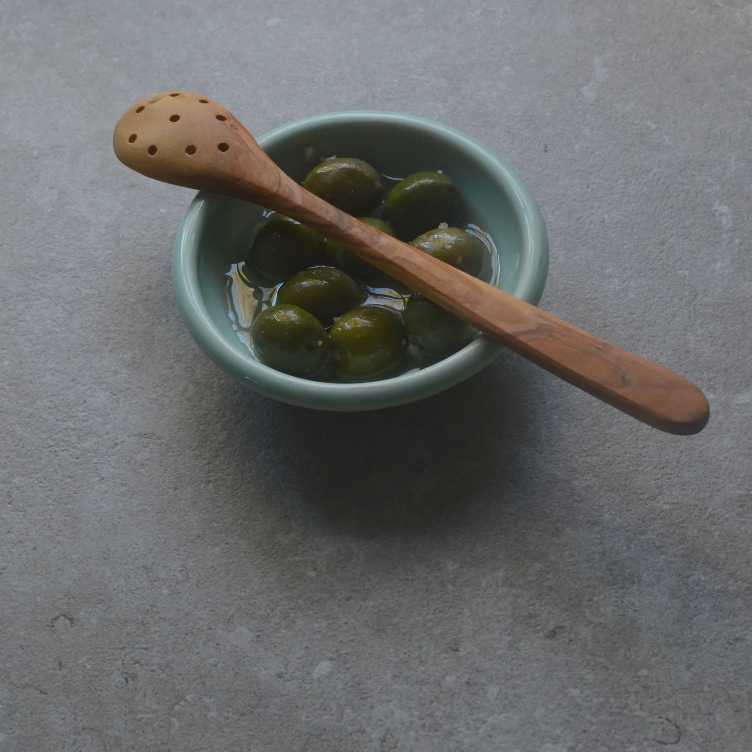 Olive Wood Holed Spoon