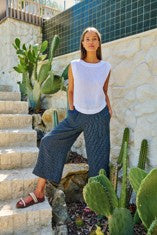 Marine Striped Linen Pant