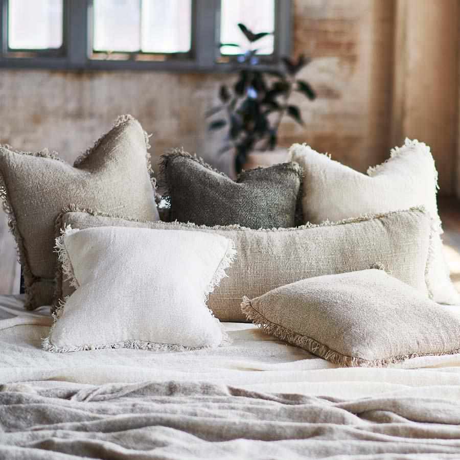 Bedouin Linen Long Lumbar Ivory