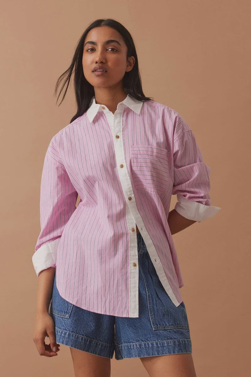 Peta Oversized Shirt Hibiscus