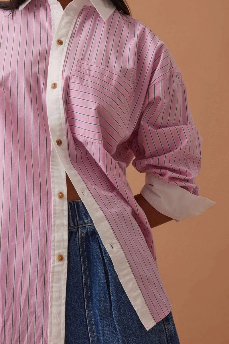 Peta Oversized Shirt Hibiscus