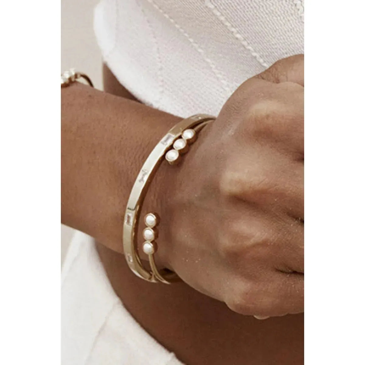 Crystal Pearl Cuff