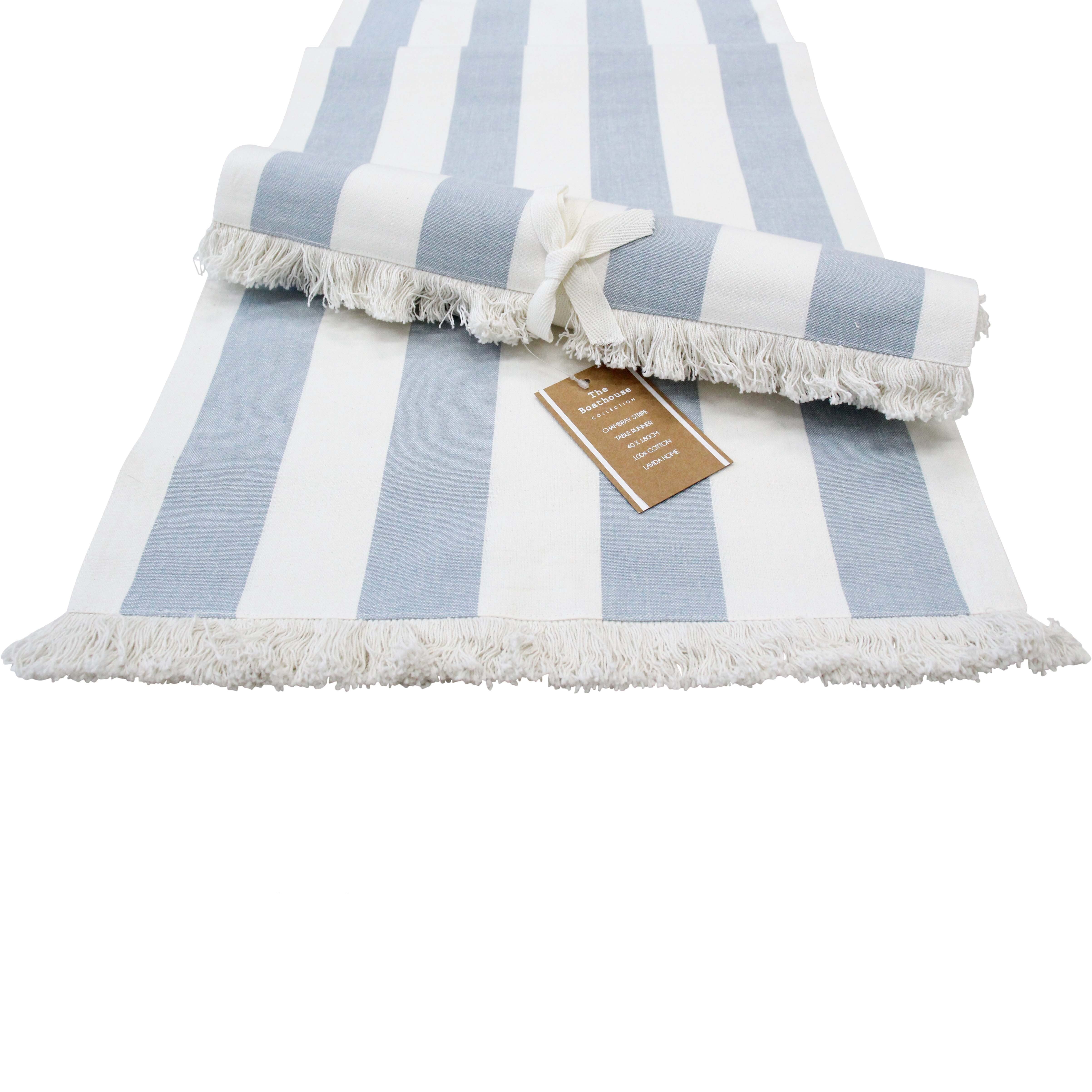Blue Stripe Tablerunner - Gateway Gifts