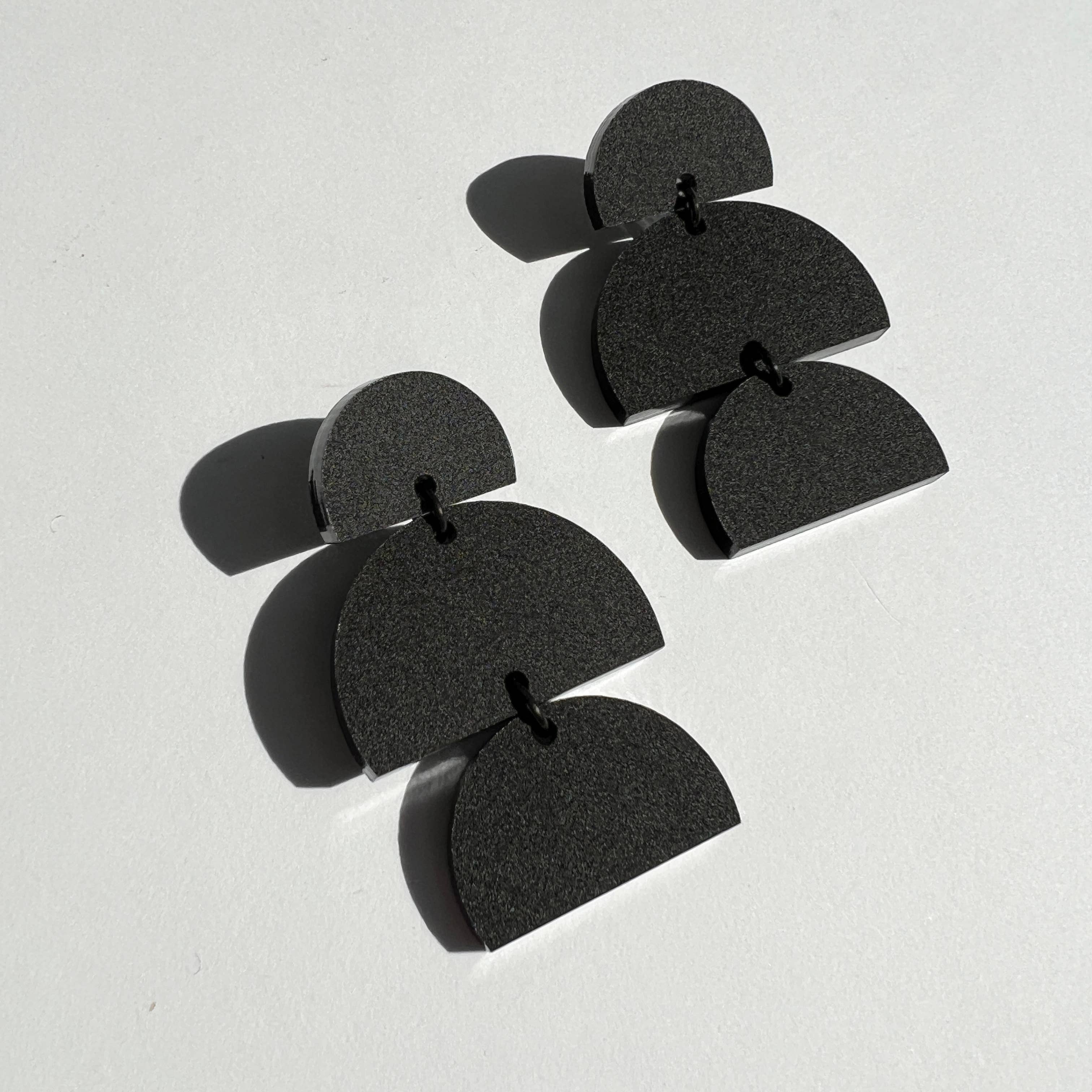 Izzy - Matte Black Dangle Earrings - Gateway Gifts