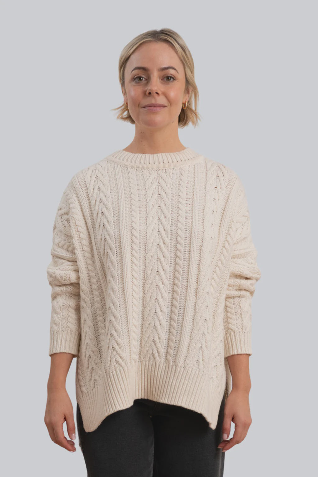 Soft Touch Cable Pullover / Ivory - Gateway Gifts
