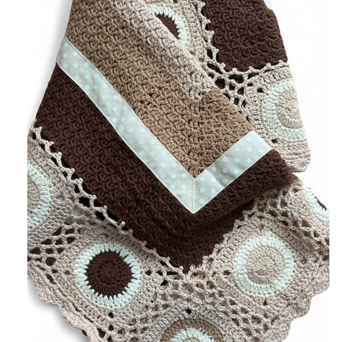 Chocolate hand crochet blanket - Gateway Gifts