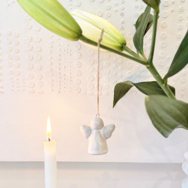 Lucia Hanging Angel Whitewash