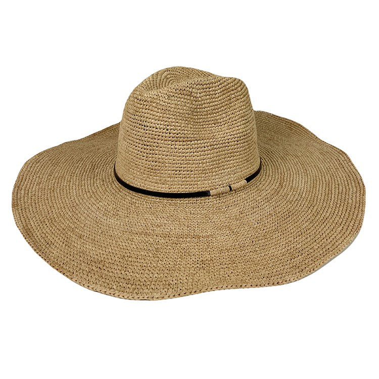 Aziz Hat Black Leather & Braided