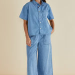 Saffra Short Sleeve Denim Shirt