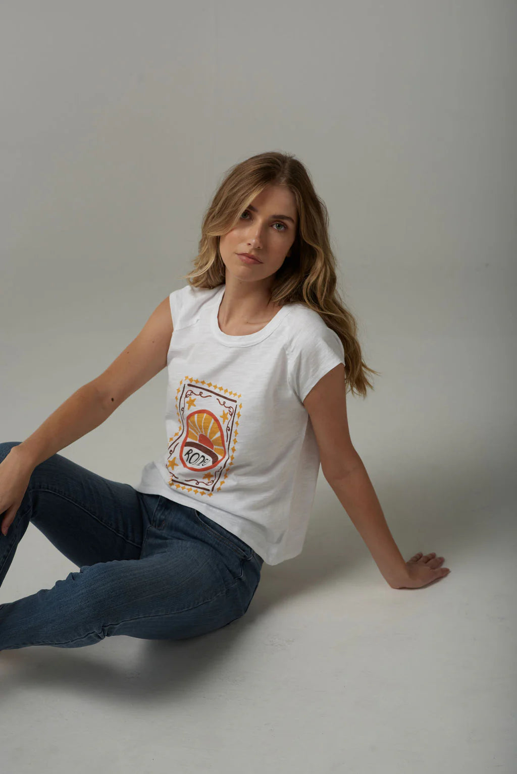 Printed Rodeo Tee - White