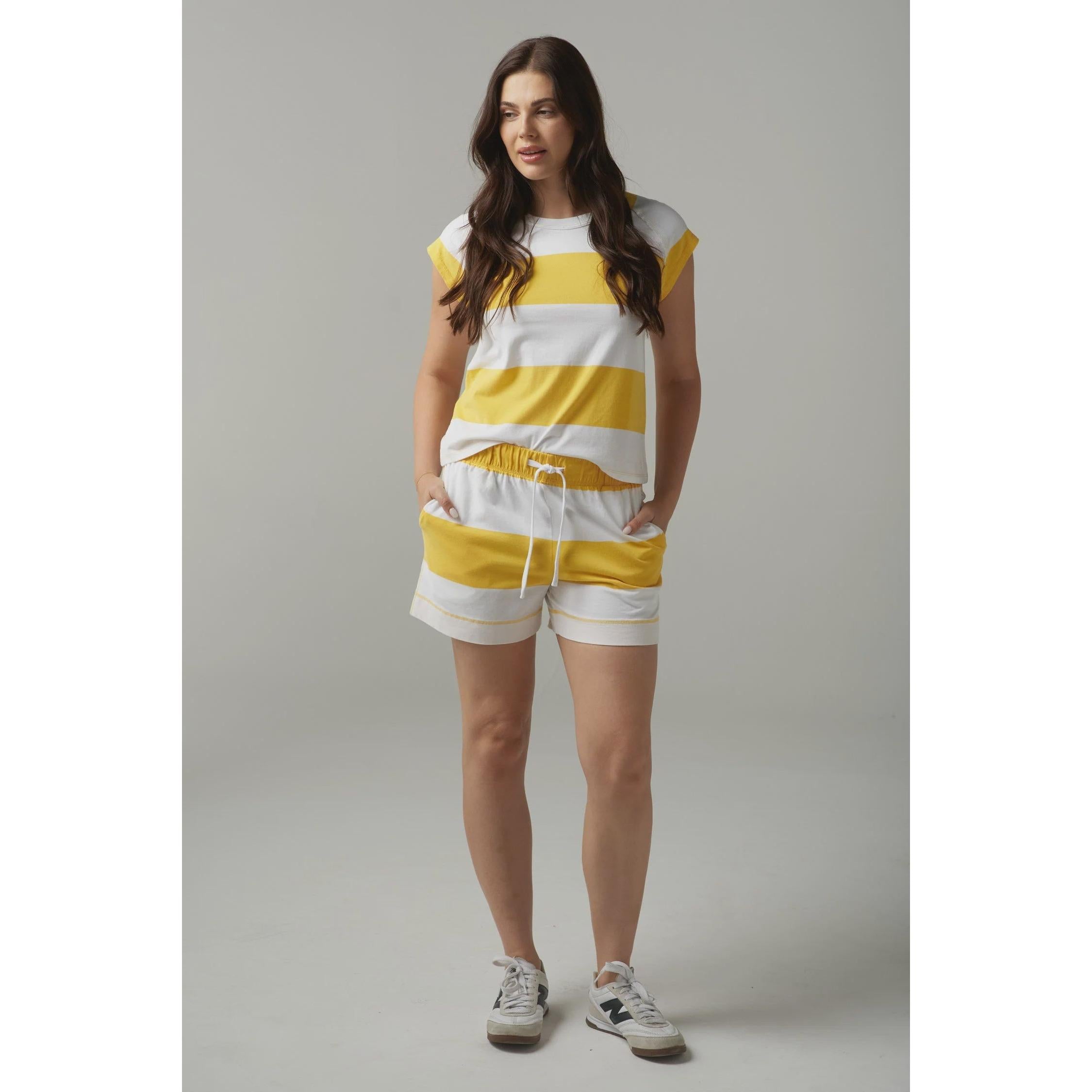 Daffodil Wide Stripe Short - Gateway Gifts