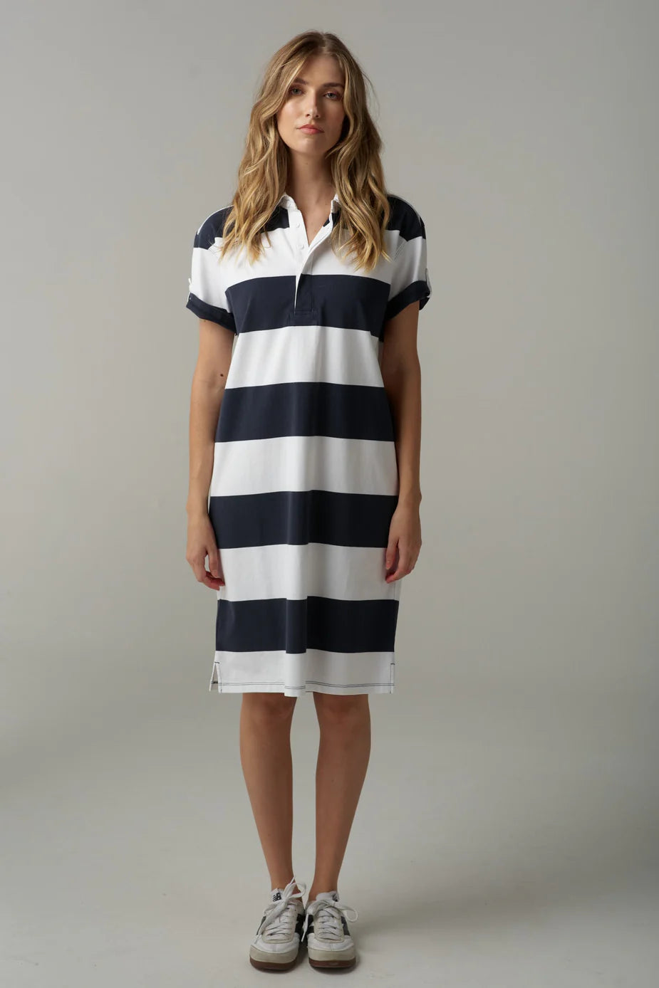Striped Rugby Dress Parisian Stripe