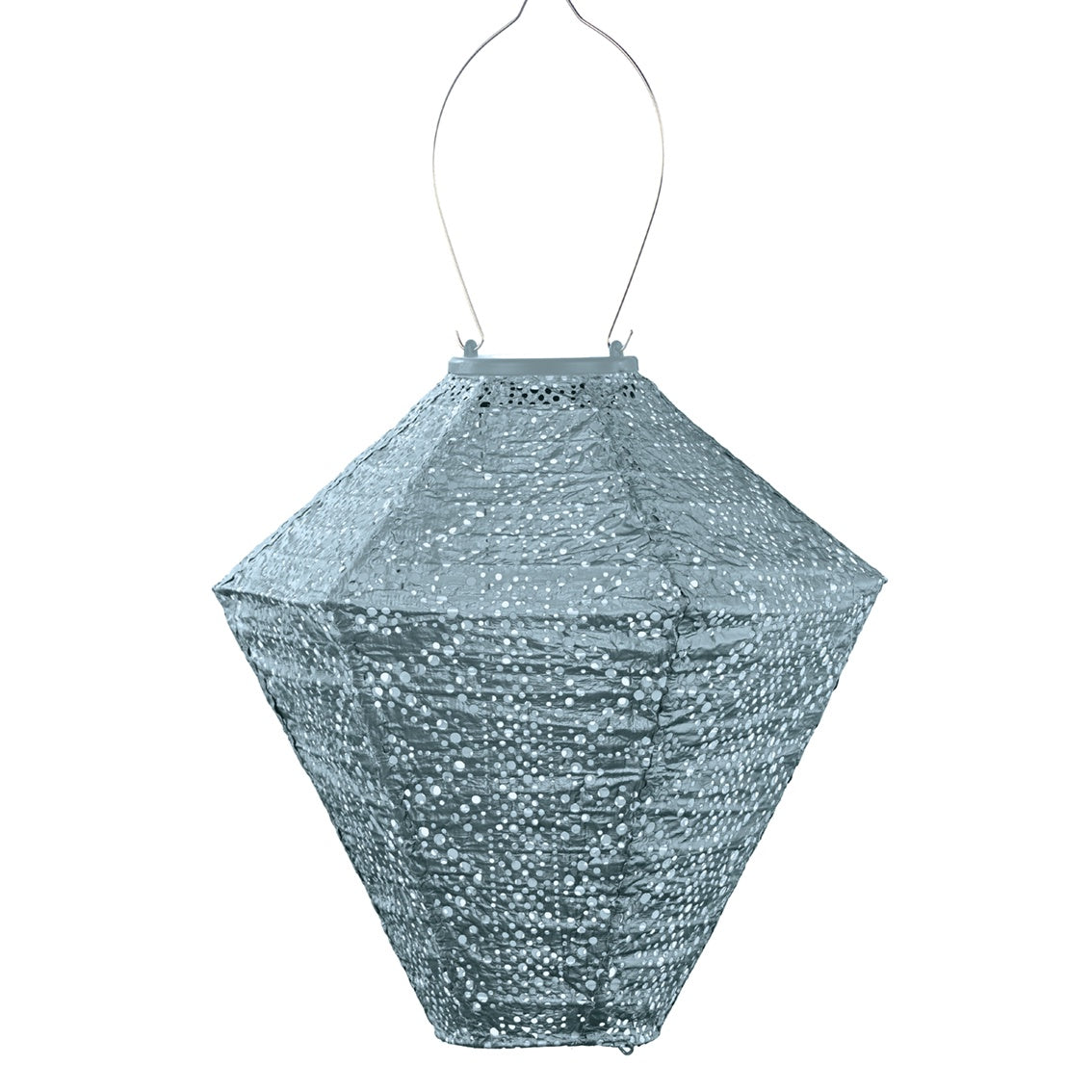Lumiz Solar Lantern 28cm Diamond Grey Blue
