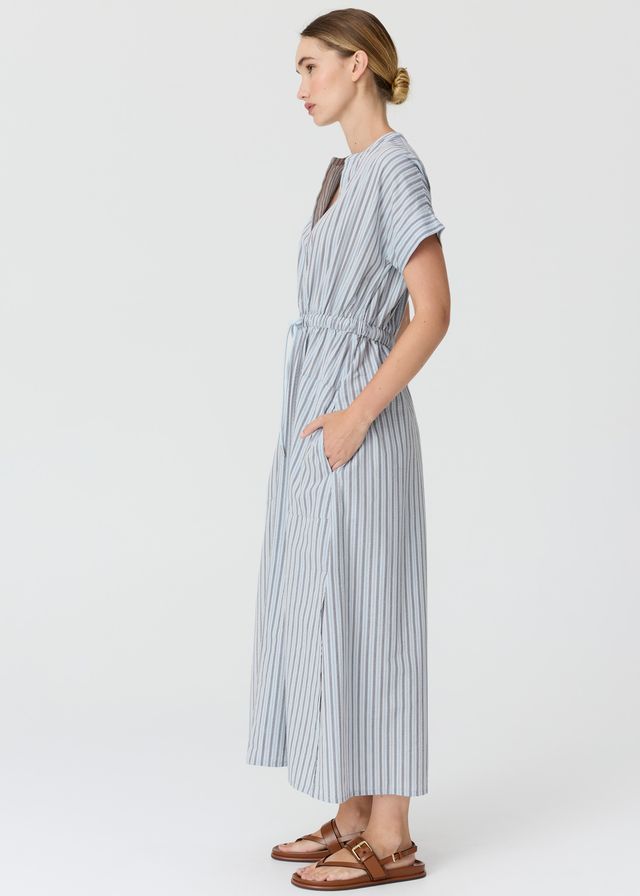 Bay Dress Blue/Choc Stripe