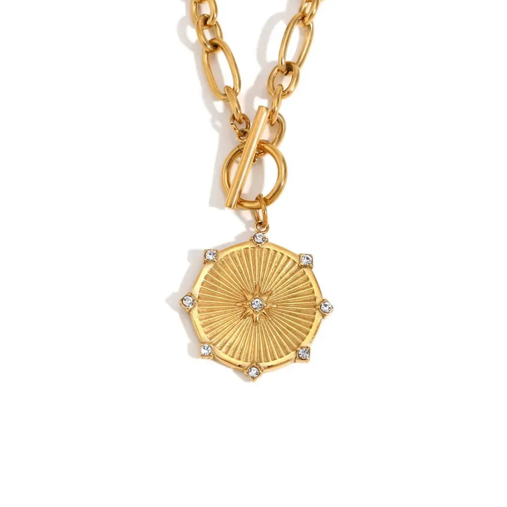Elle Gold Fob with Encrusted Pendant - Gateway Gifts