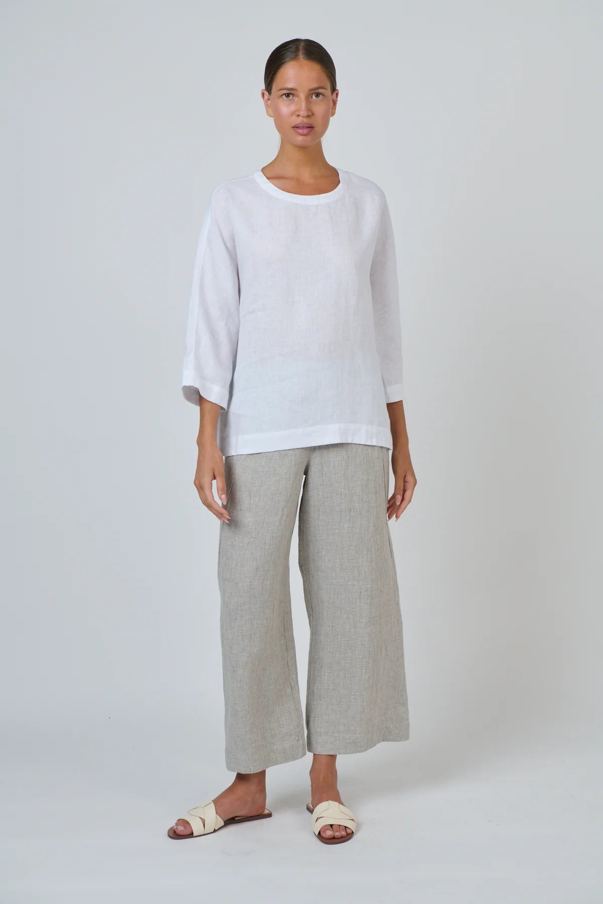 Ness Top White Linen White - Gateway Gifts