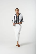 Navy Stripe Trim Shirt