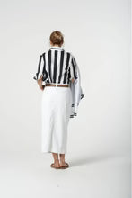 Navy Stripe Trim Shirt