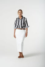 Navy Stripe Trim Shirt