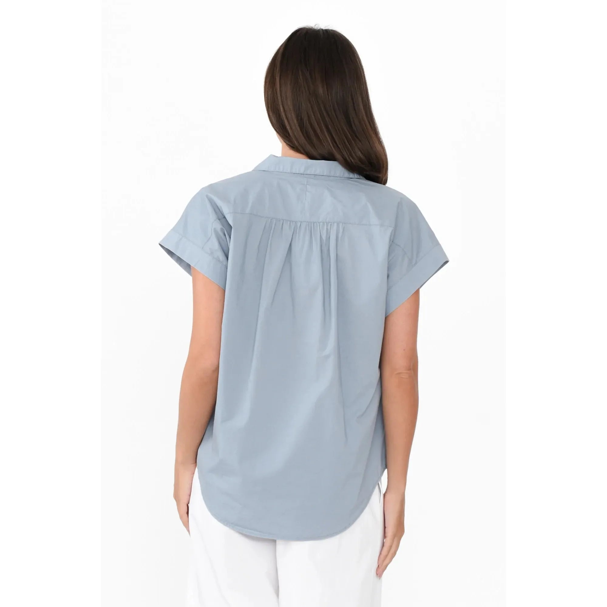 Harlyn Cap Sleeve Shorts /  Light Blue