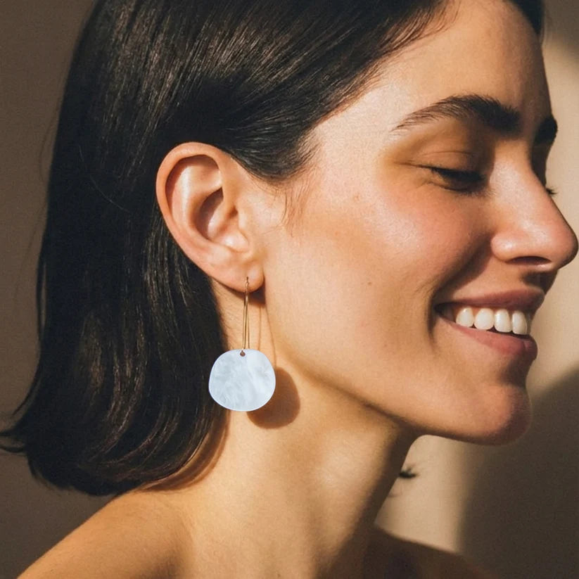 Organic Dangle Earrings - Moonstone - Gateway Gifts