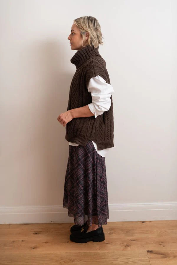 Chocolate Nova Sleeveless Roll Neck - Gateway Gifts