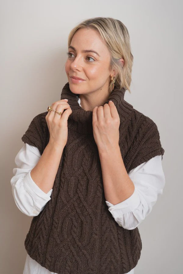 Chocolate Nova Sleeveless Roll Neck - Gateway Gifts