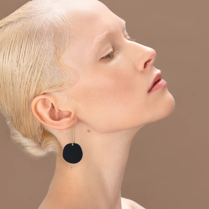 Organic Dangle Earrings - Matte Black - Gateway Gifts