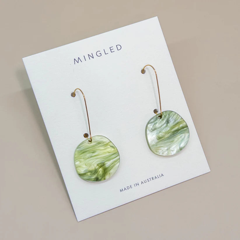 Organic Dangle Earrings - Moss - Gateway Gifts