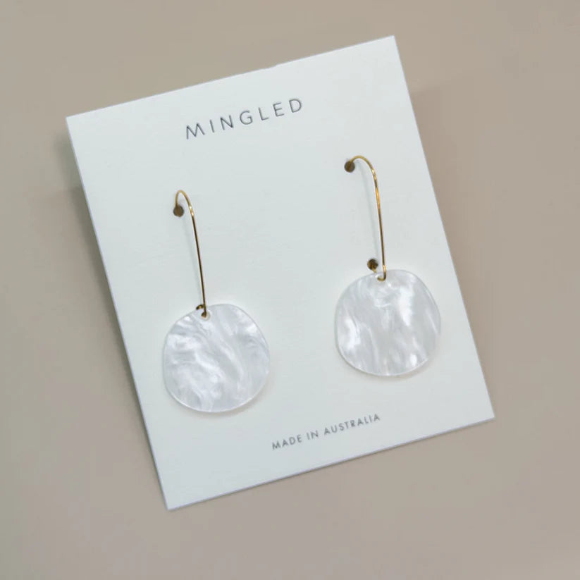 Organic Dangle Earrings - Moonstone - Gateway Gifts