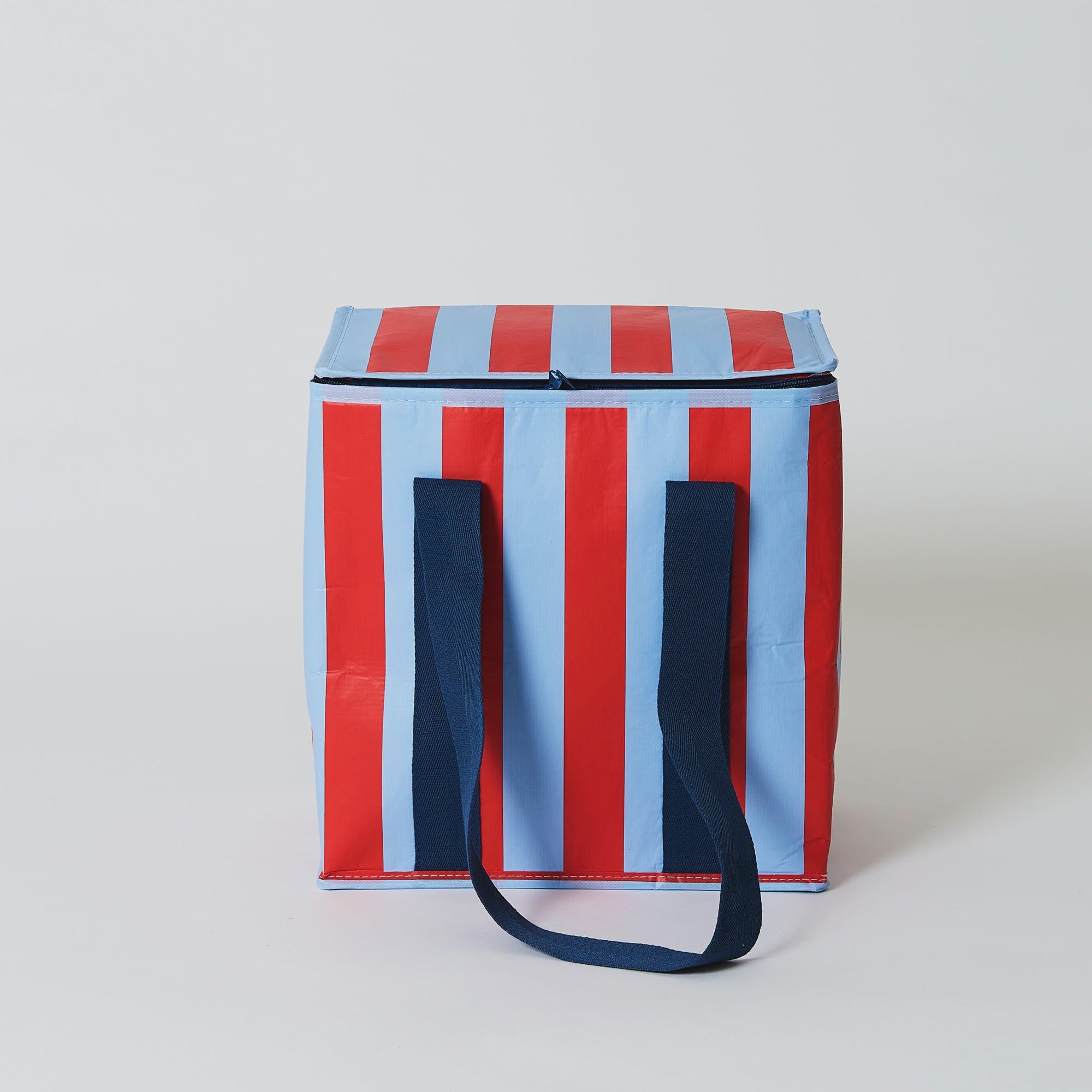 Red blue Striped Medium Insulated Tote Medium