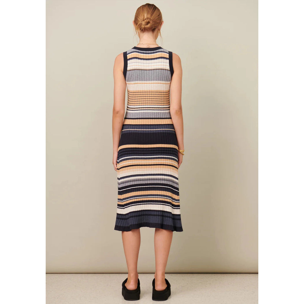 Chloe Knit Dress - Cool Stripe