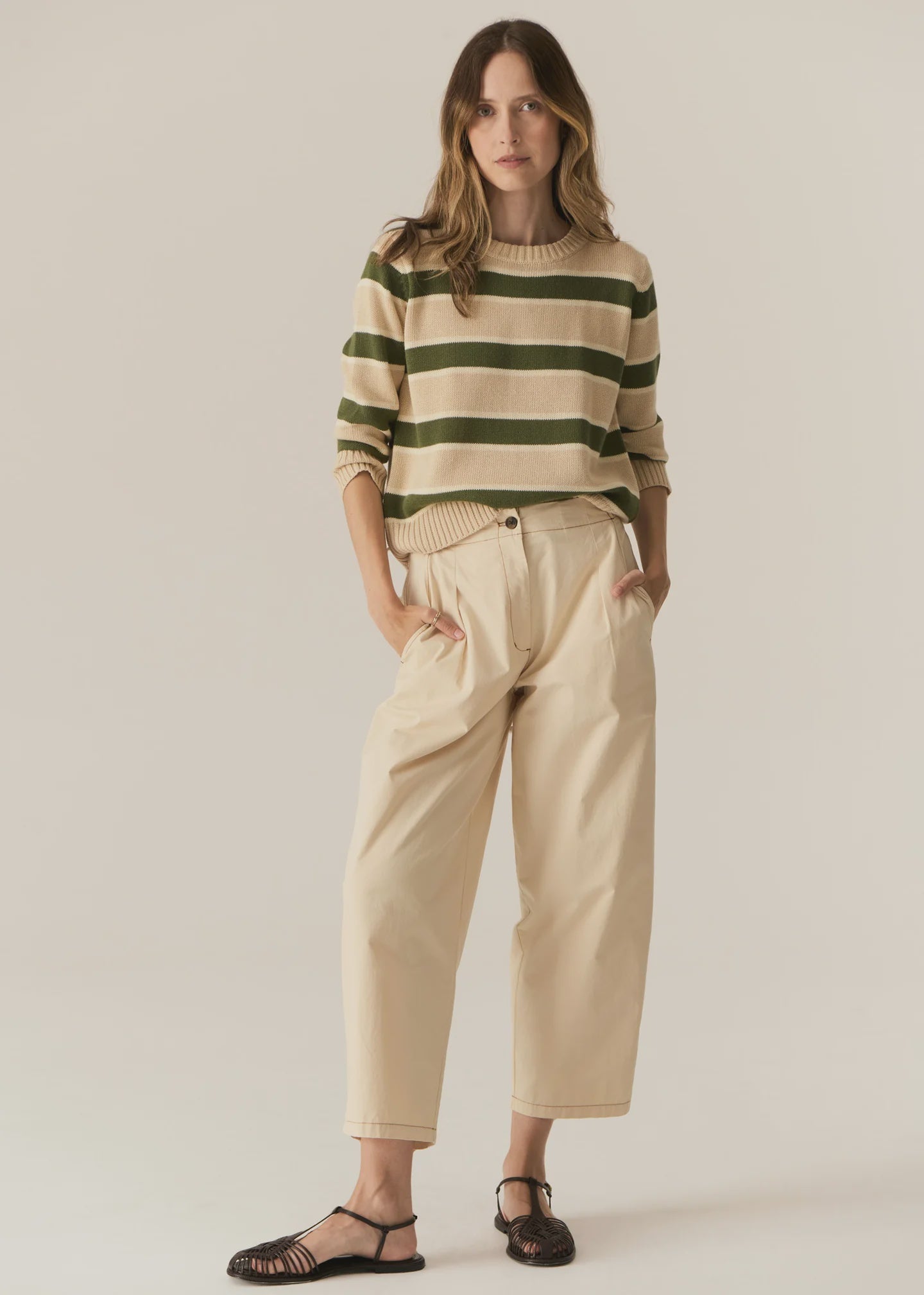 Avrid Barrel Pant Pebble