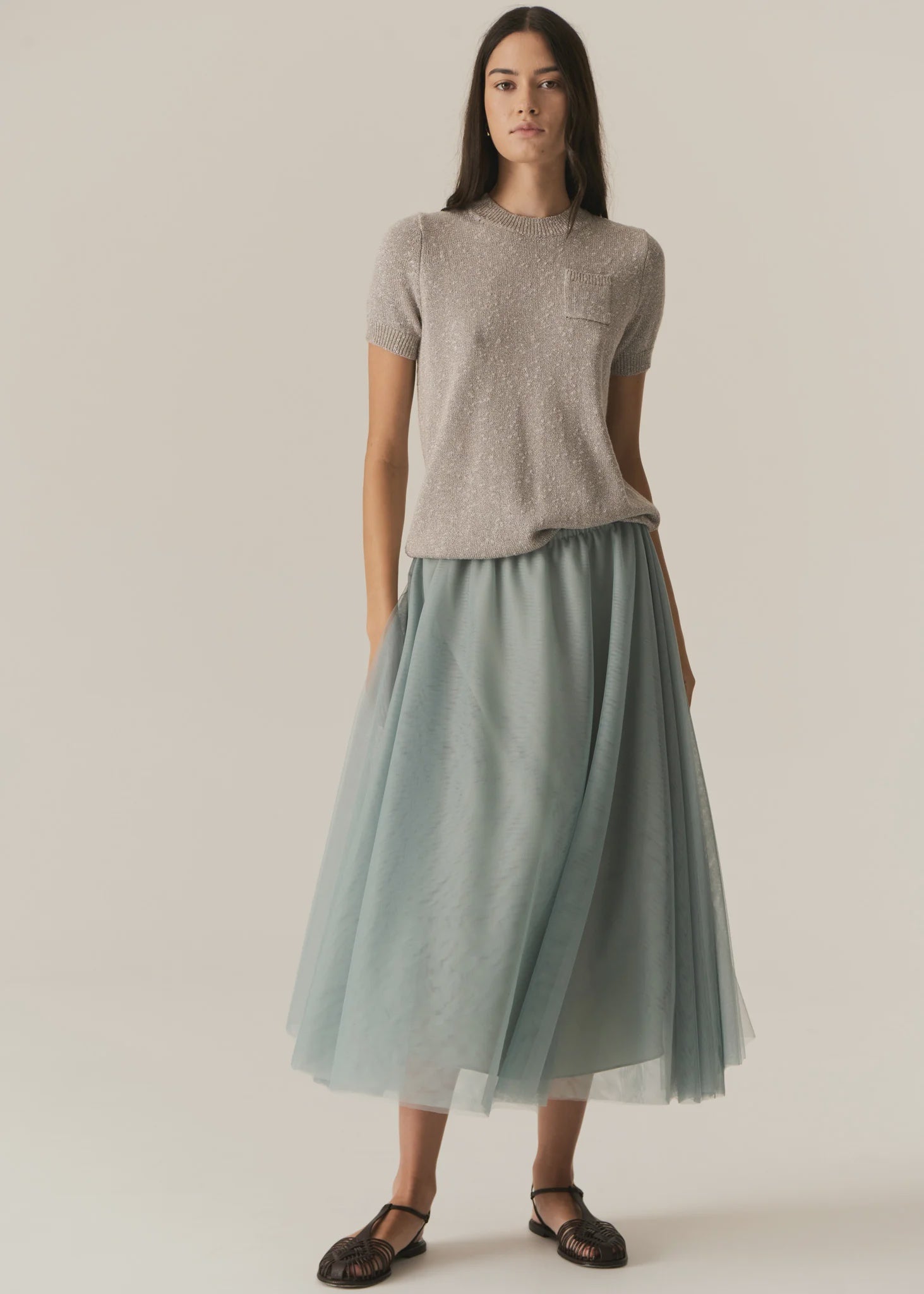 Pax Lurex Tee - Stone