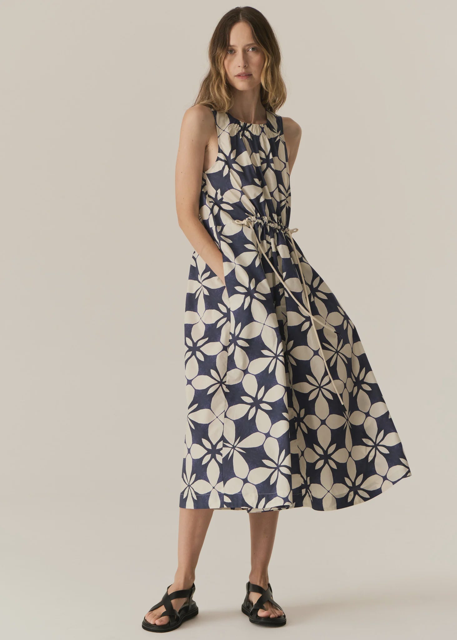 Turin Tank Dress Blue