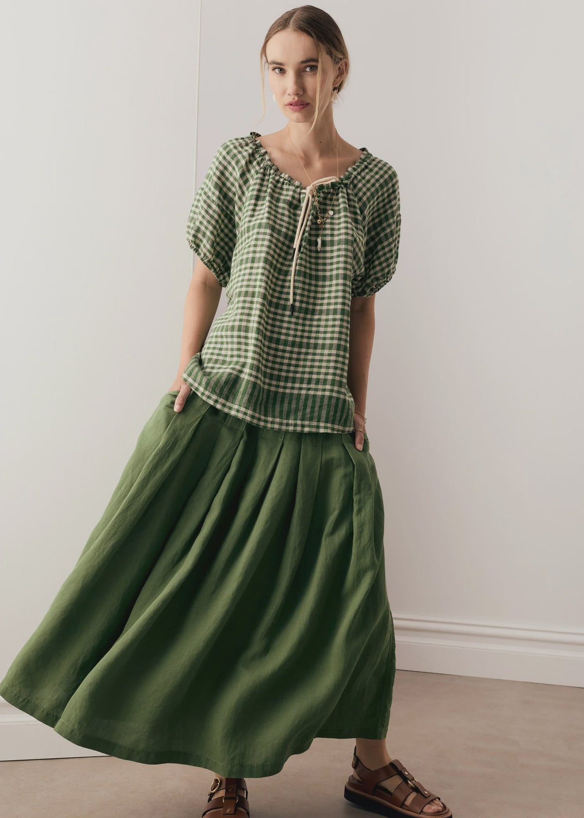 Lume Top Gingham