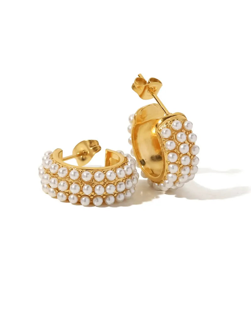 Vivienne Multi Pearl Studded Hoop