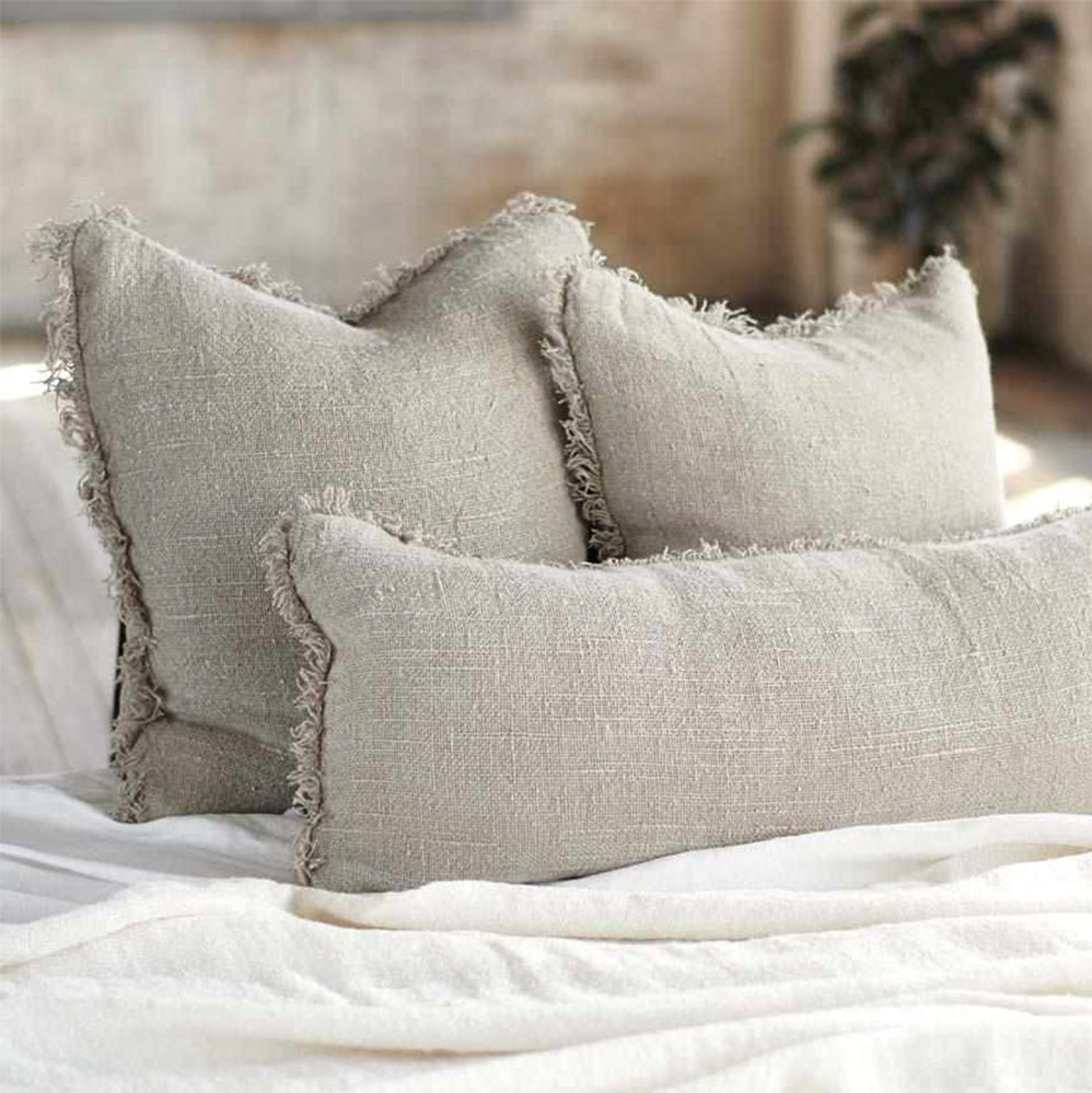 Bedouin Linen Long Lumbar Ivory